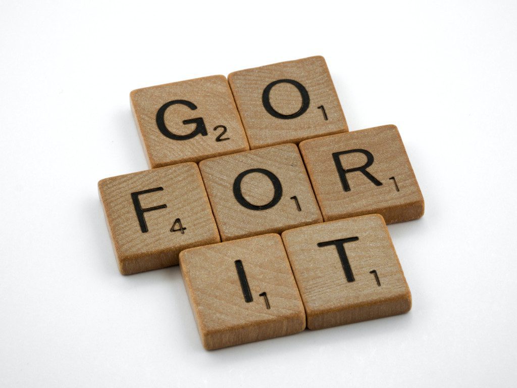 Old IT Image of scrabble pieces stating GO FOR IT